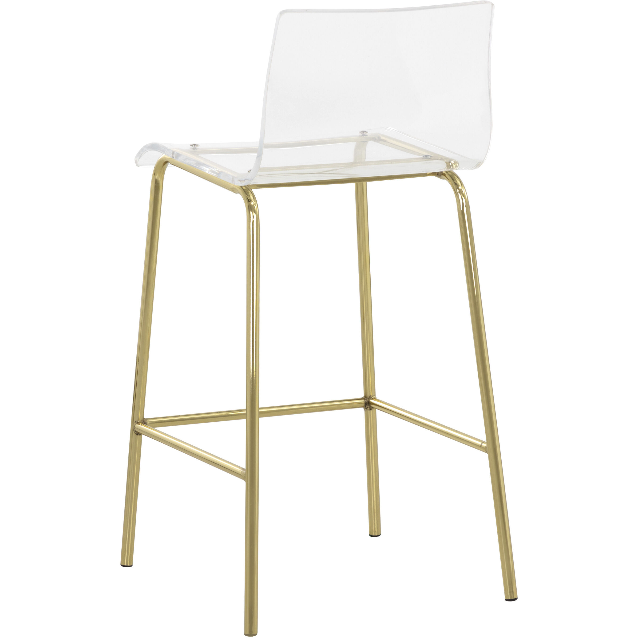 Ria 34.75 inch Clear / Gold Counter Stool